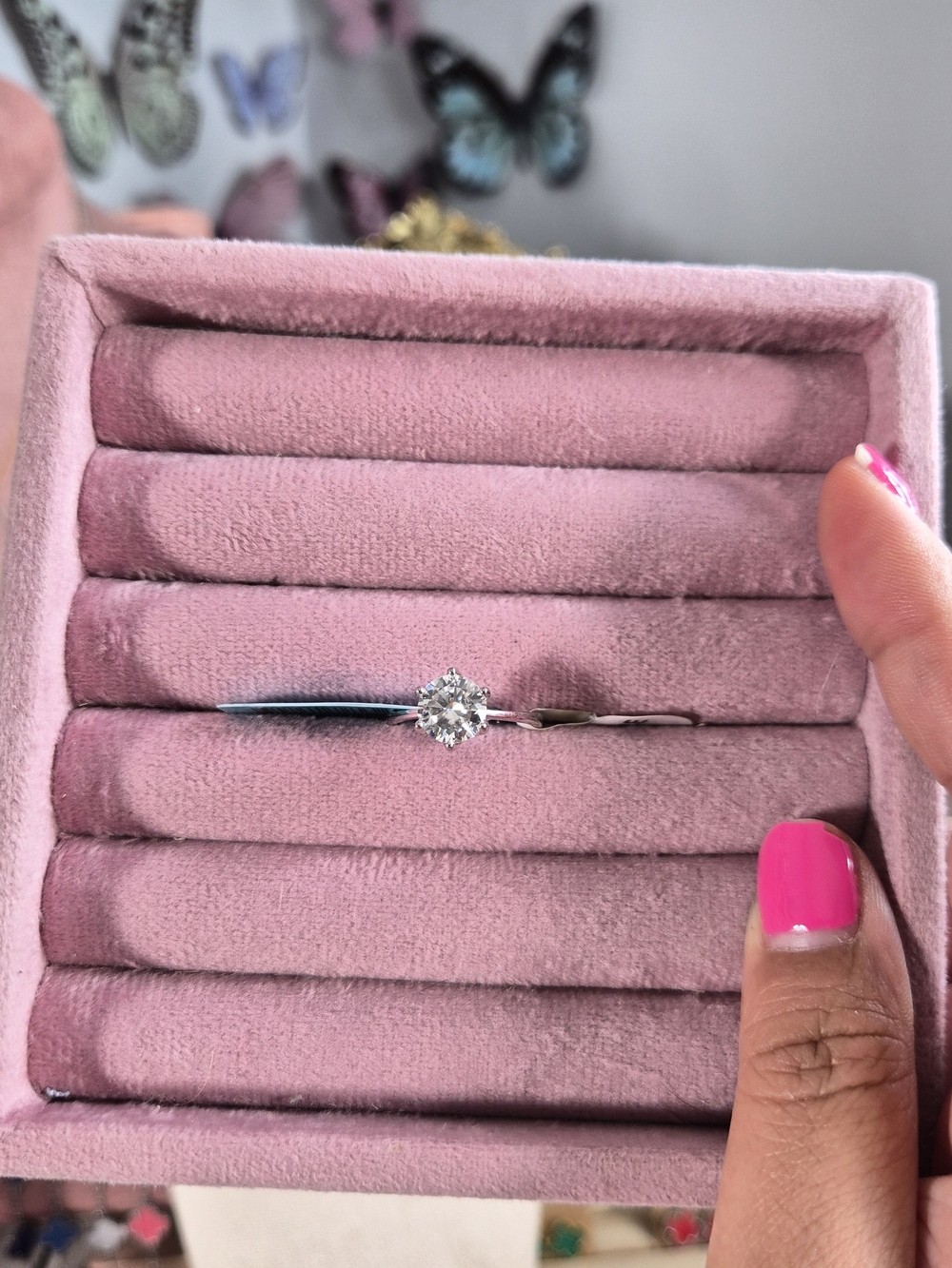 925 Moissanite Ring 2 CT Size 7